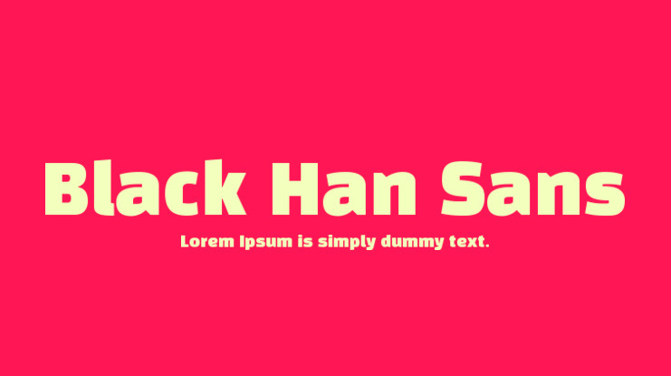 Шрифт Black Han Sans