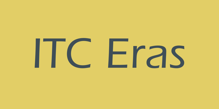 Шрифт ITC Eras