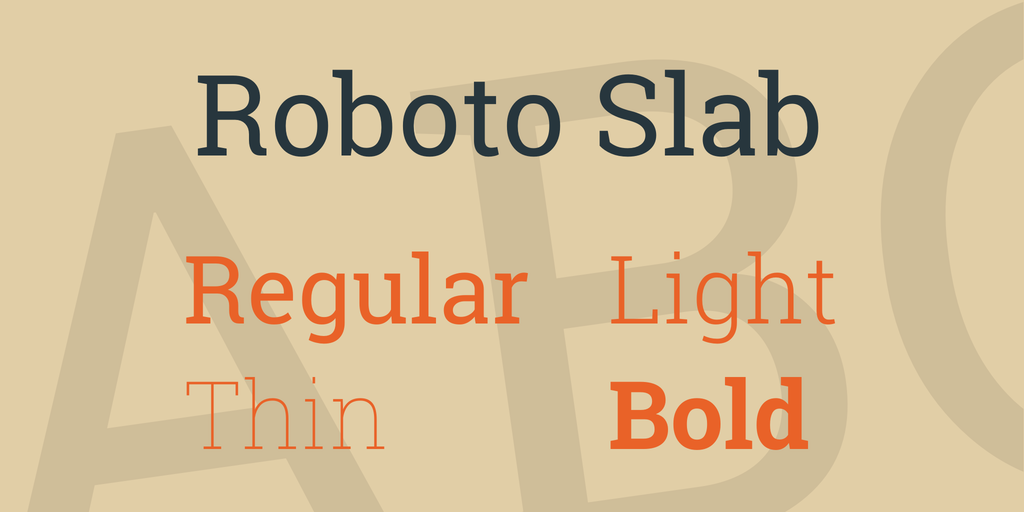 Пример шрифта Roboto Slab #4