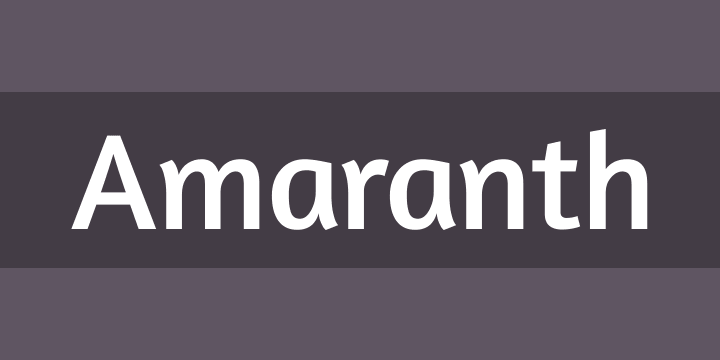 Пример шрифта Amaranth #1