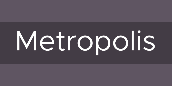 Пример шрифта Metropolis #1