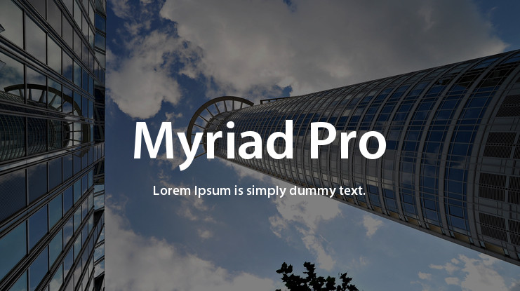 Пример шрифта Myriad Pro SemiExtended #1