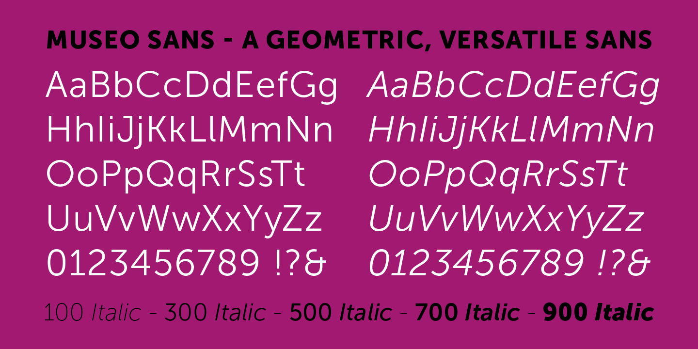 Пример шрифта Museo Sans #2