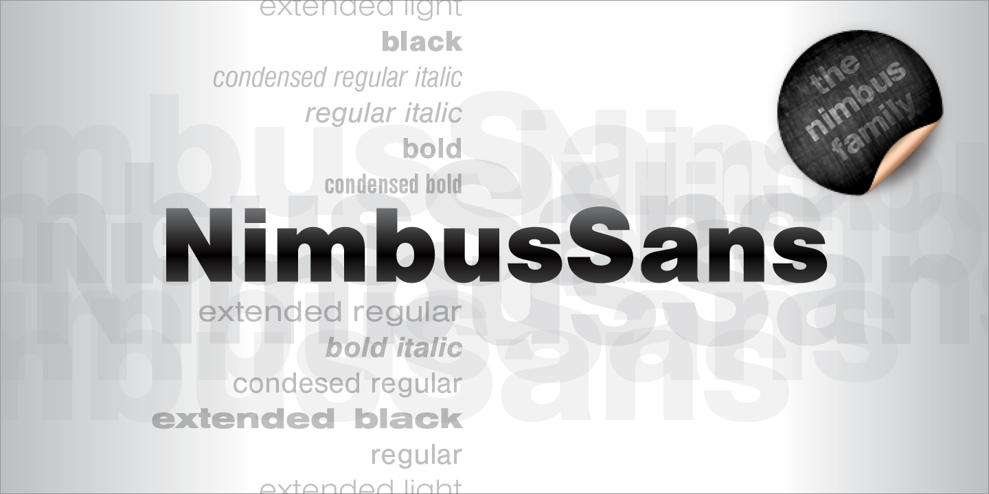 Пример шрифта Nimbus Sans #2