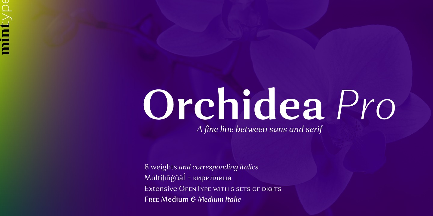 Пример шрифта Orchidea Pro #1