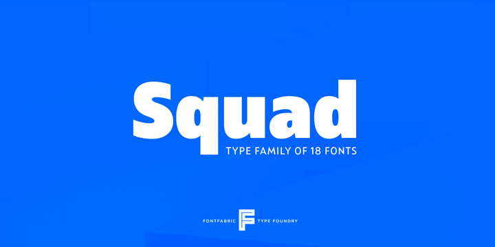 Пример шрифта Squad #1
