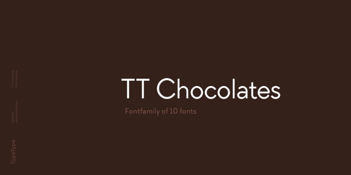 Пример шрифта TT Chocolates #1