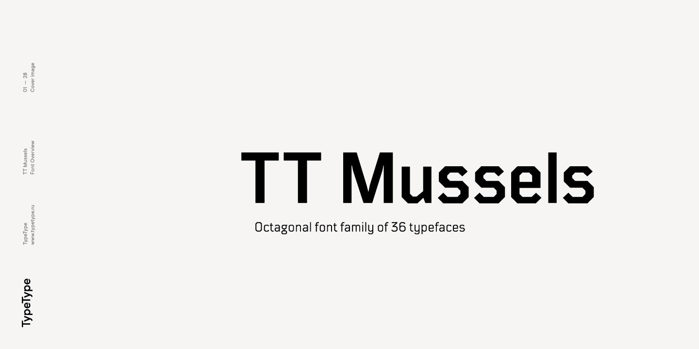 Пример шрифта TT Mussels #1