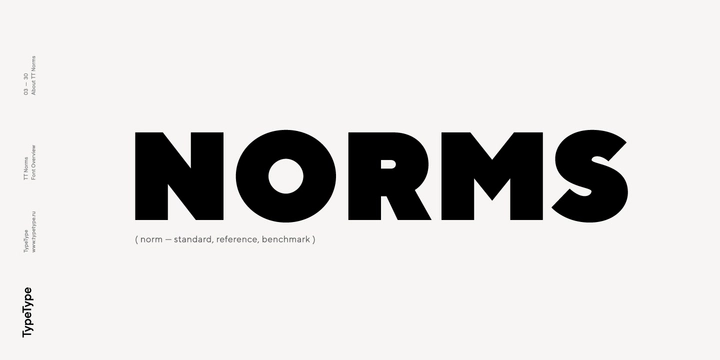 Пример шрифта TT Norms #1