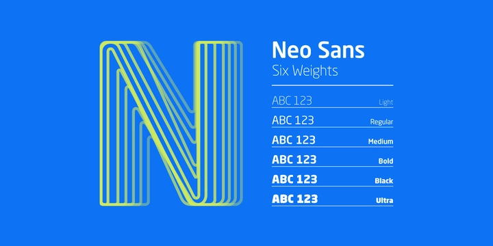 Пример шрифта Neo Sans #2