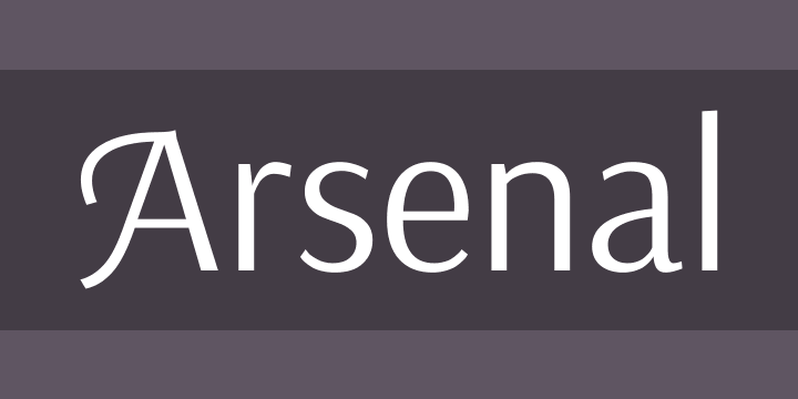 Пример шрифта Arsenal #1