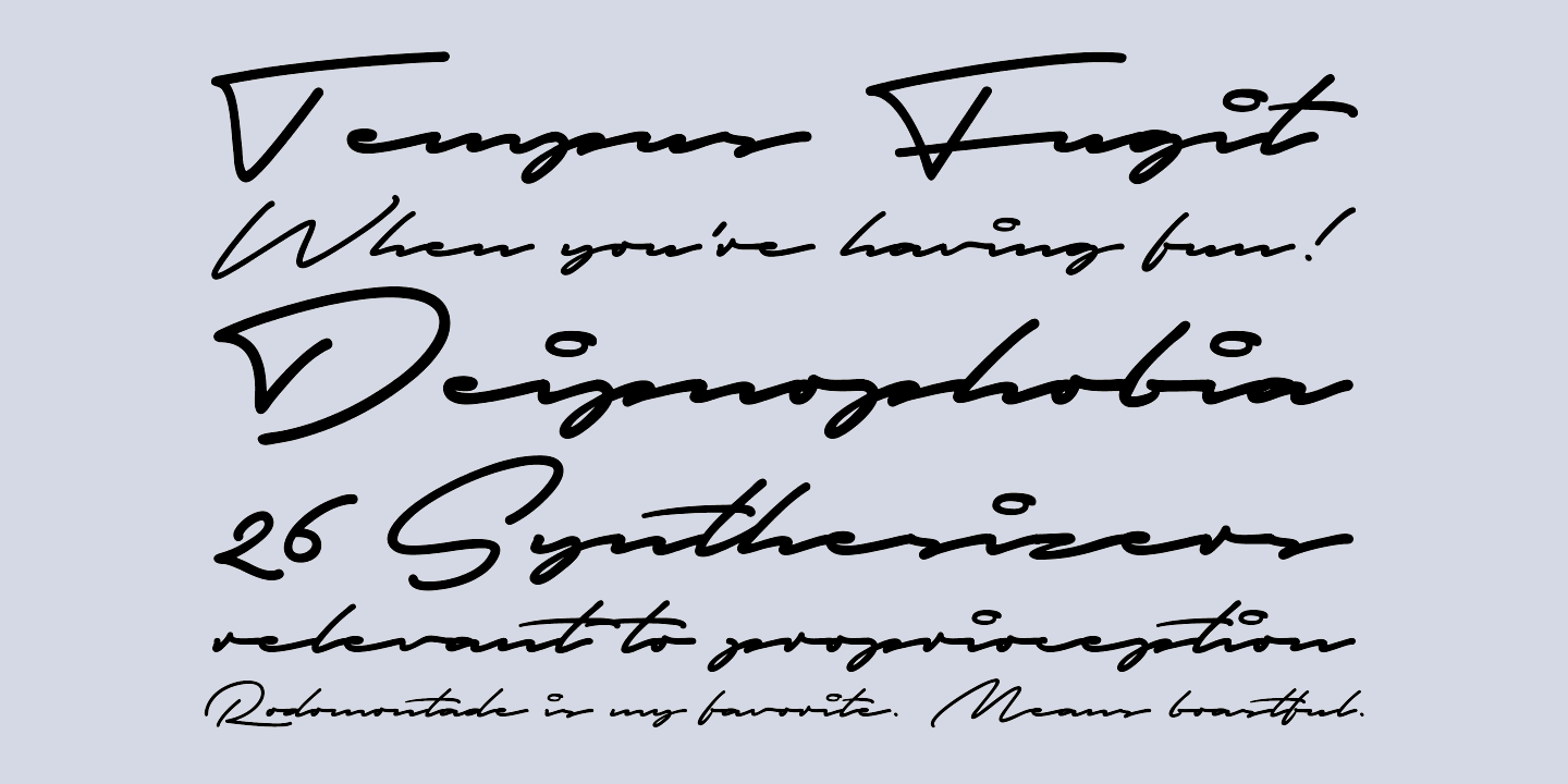 Пример шрифта Autograf #4