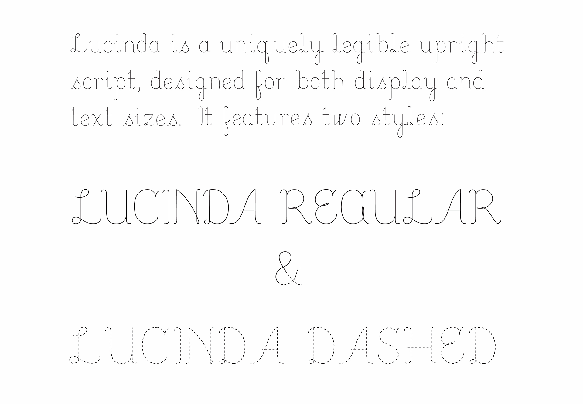 Пример шрифта Lucinda #5