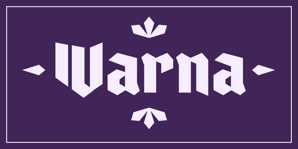 Пример шрифта Varna #1