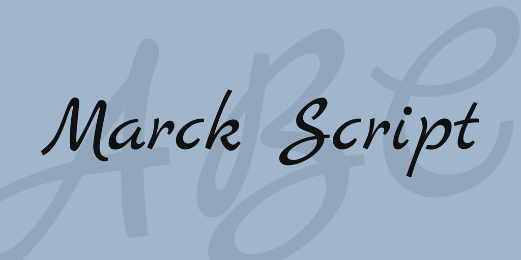 Пример шрифта Marck Script #1