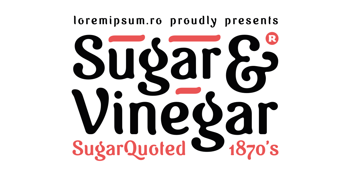 Пример шрифта Sugar & Vinegar #1