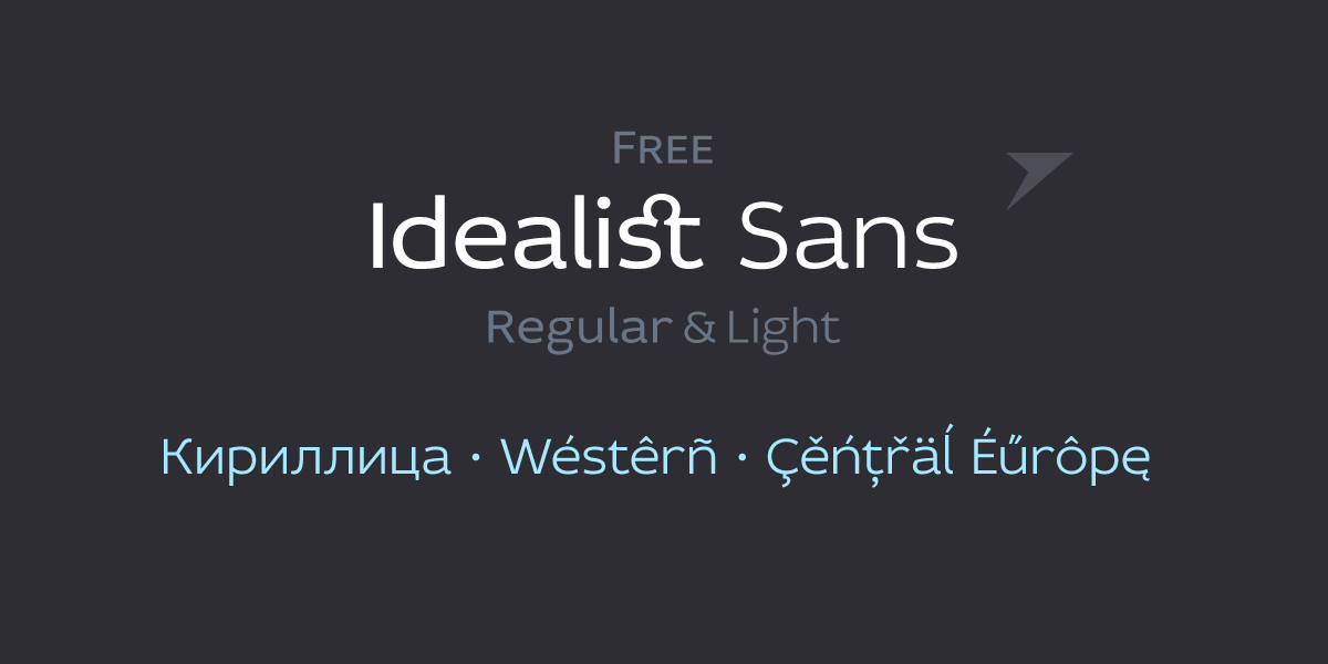 Пример шрифта Idealist Sans #1
