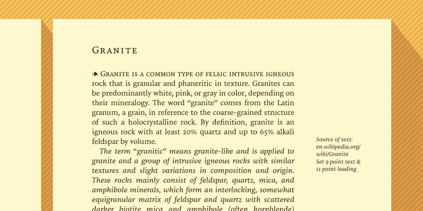 Пример шрифта NCT Granite #3