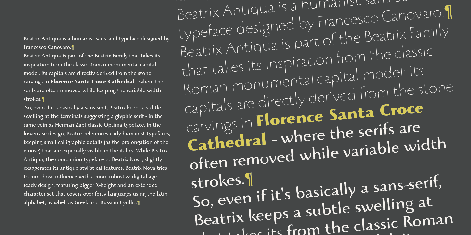 Пример шрифта Beatrix Antiqua #4