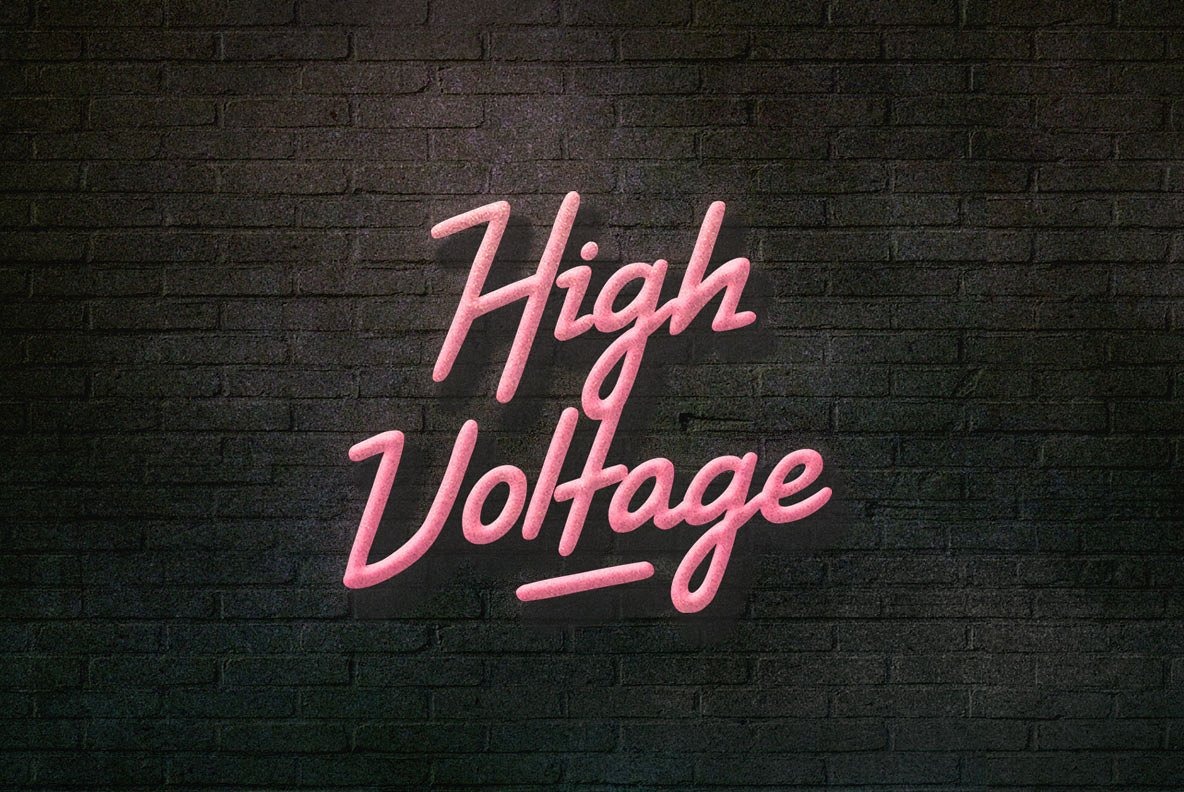 Пример шрифта High Voltage #1