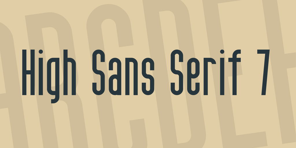 Пример шрифта High Sans Serif 7 #1