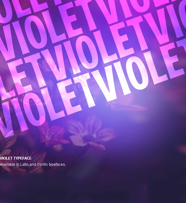 Пример шрифта Violet #1