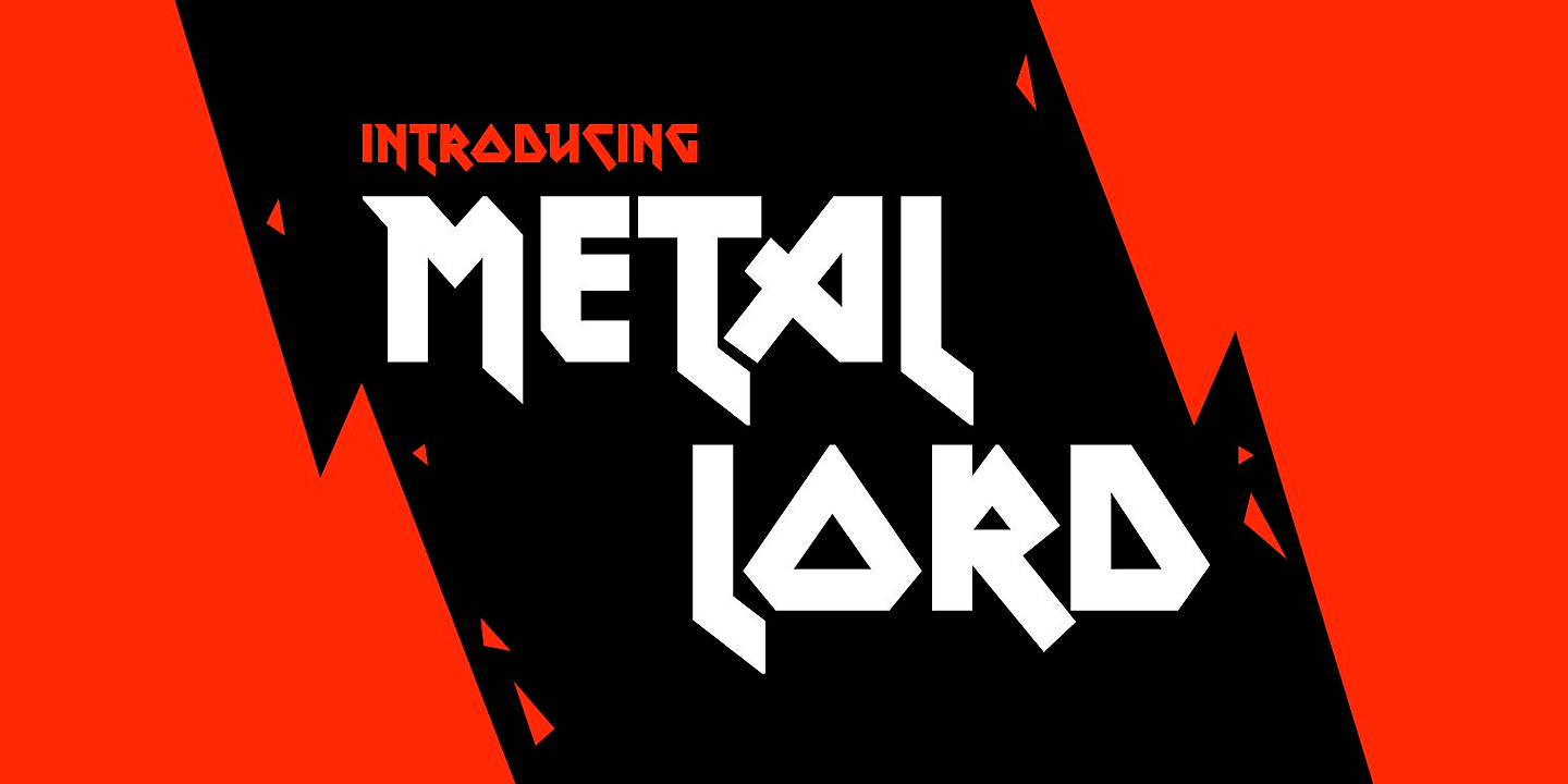 Пример шрифта Metal Lord #1