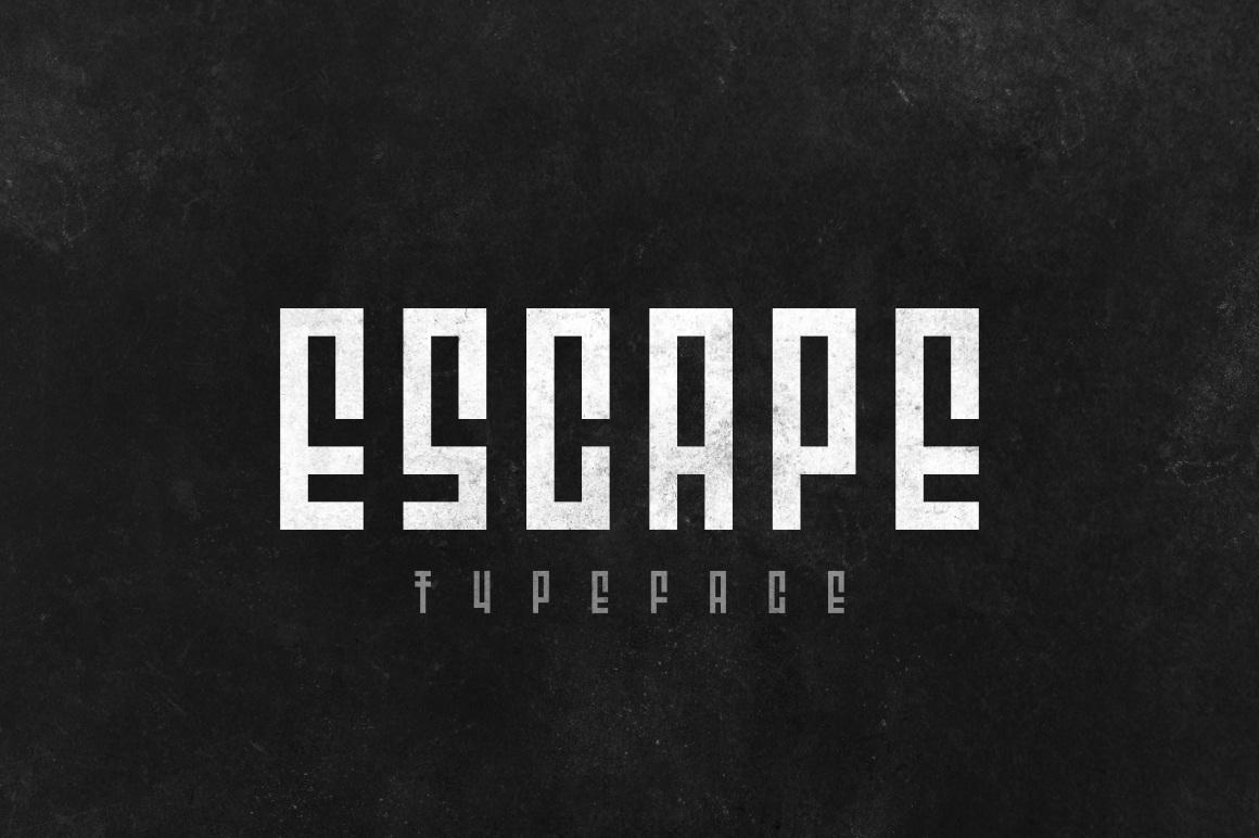Пример шрифта Escape #1