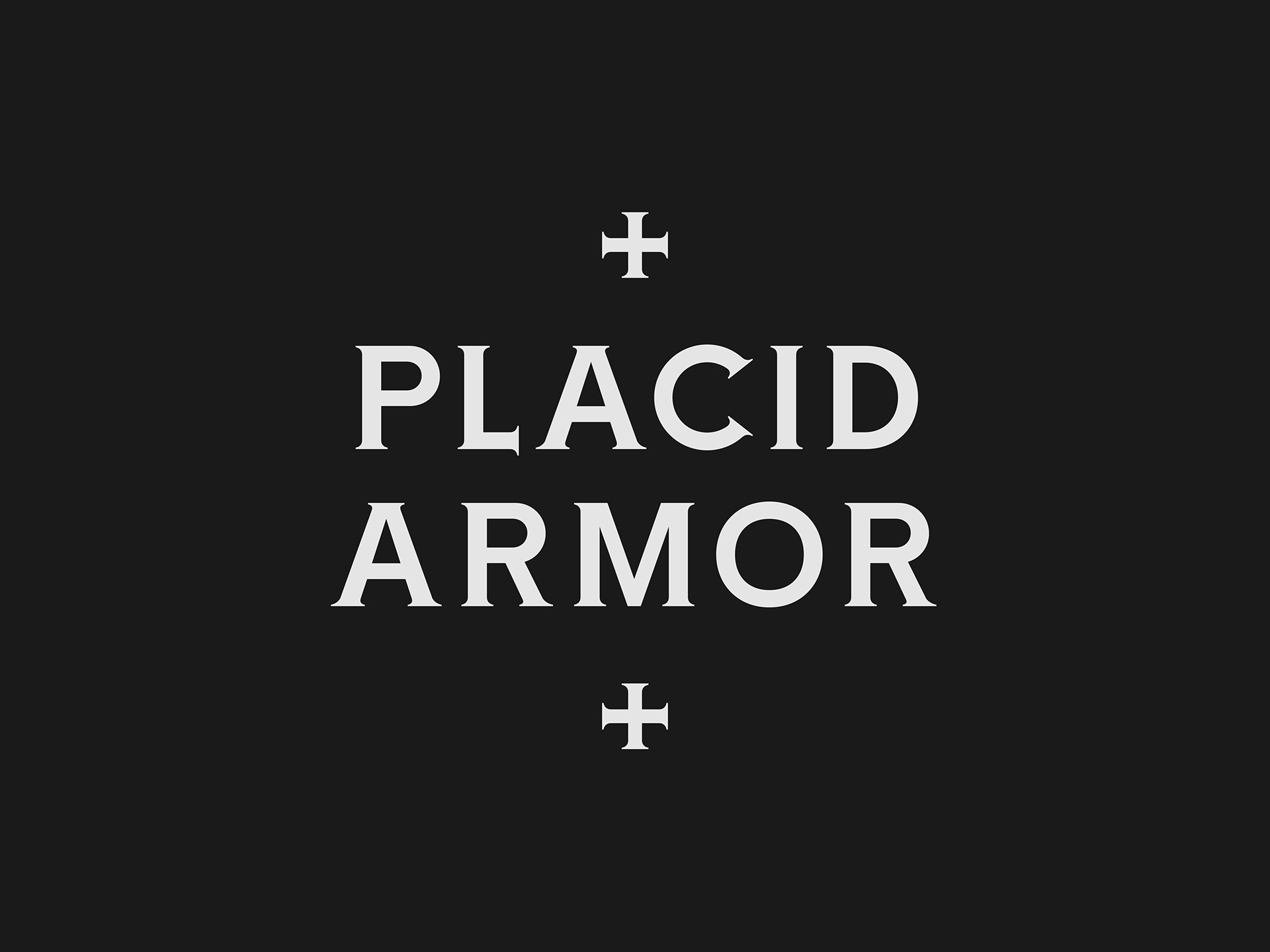 Пример шрифта Placid Armor #1