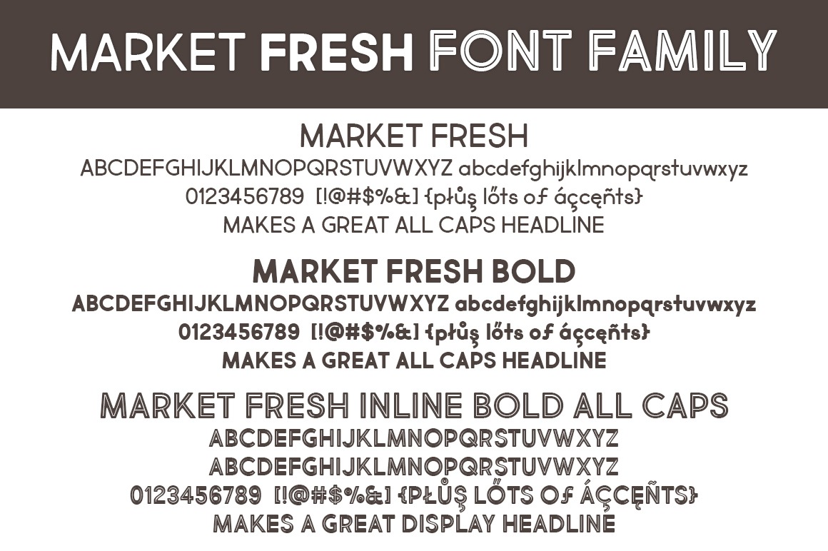 Пример шрифта Market Fresh #3