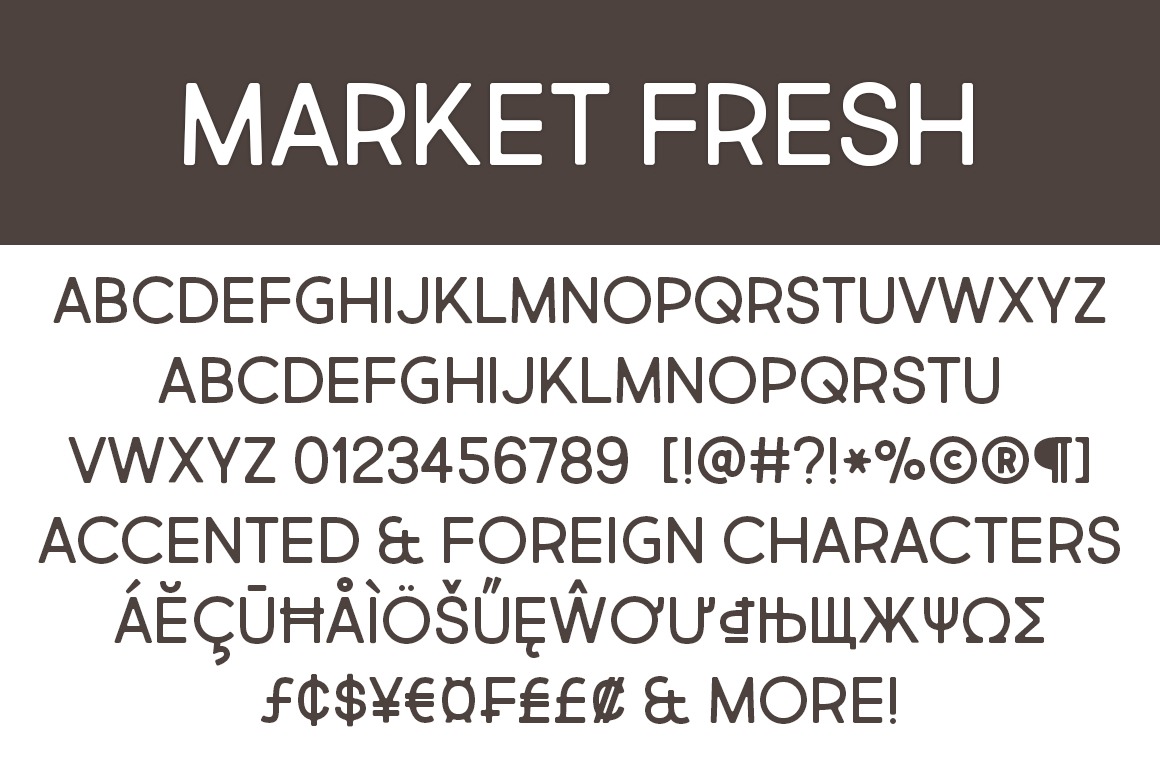 Пример шрифта Market Fresh #6
