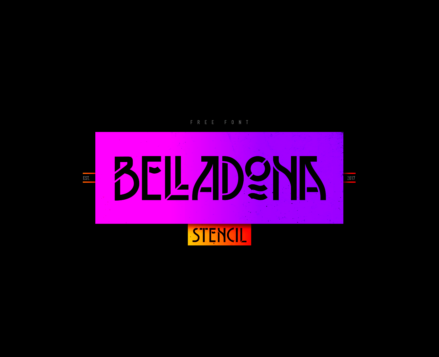 Пример шрифта Belladona Stencil #1