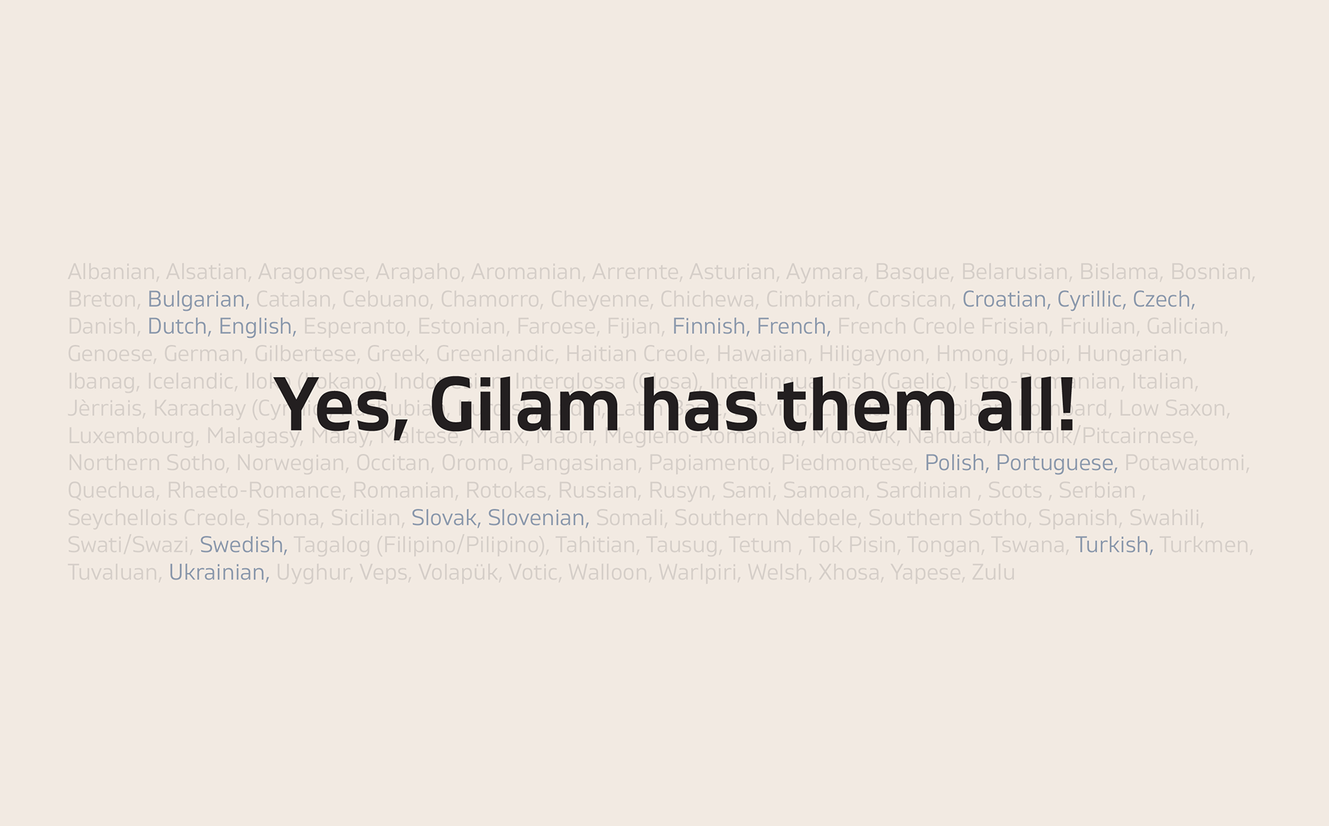 Пример шрифта Gilam #3
