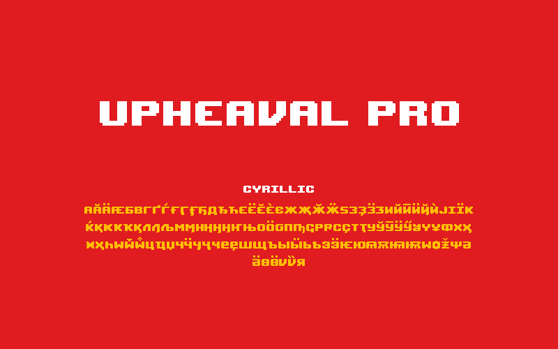 Пример шрифта Upheaval Pro #1