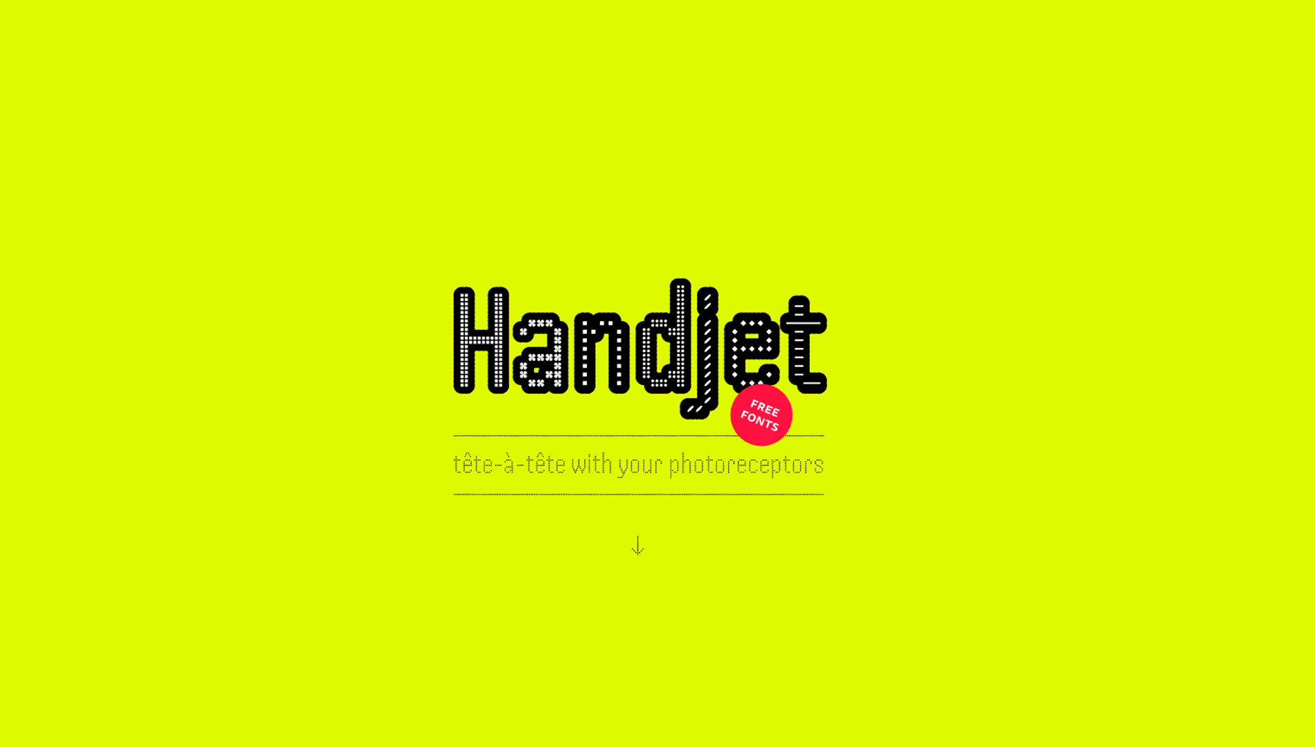 Пример шрифта Handjet #1