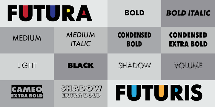 Пример шрифта Futura Futuris #8