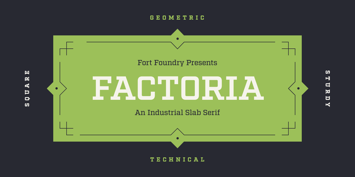 Пример шрифта Factoria #1