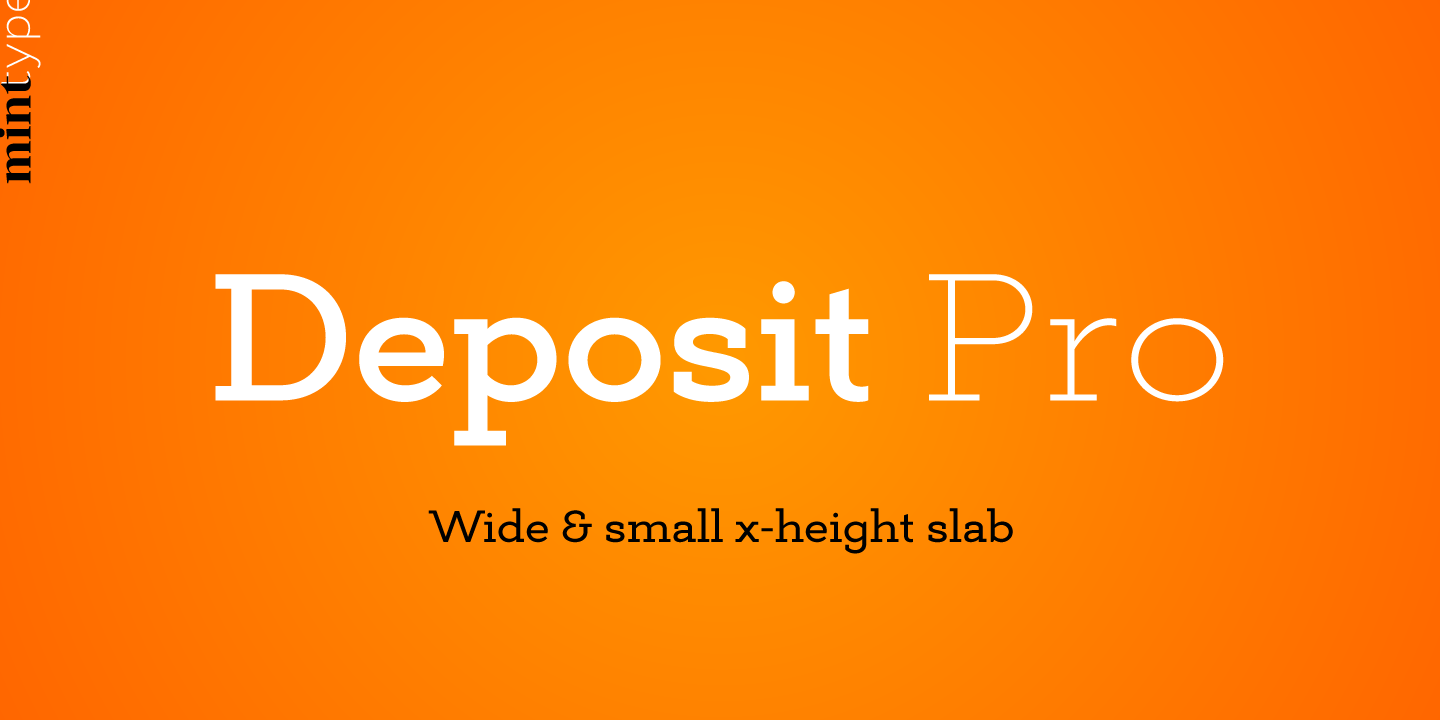 Пример шрифта Deposit Pro #1