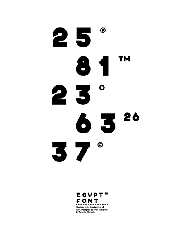 Пример шрифта Egypt 22 #2