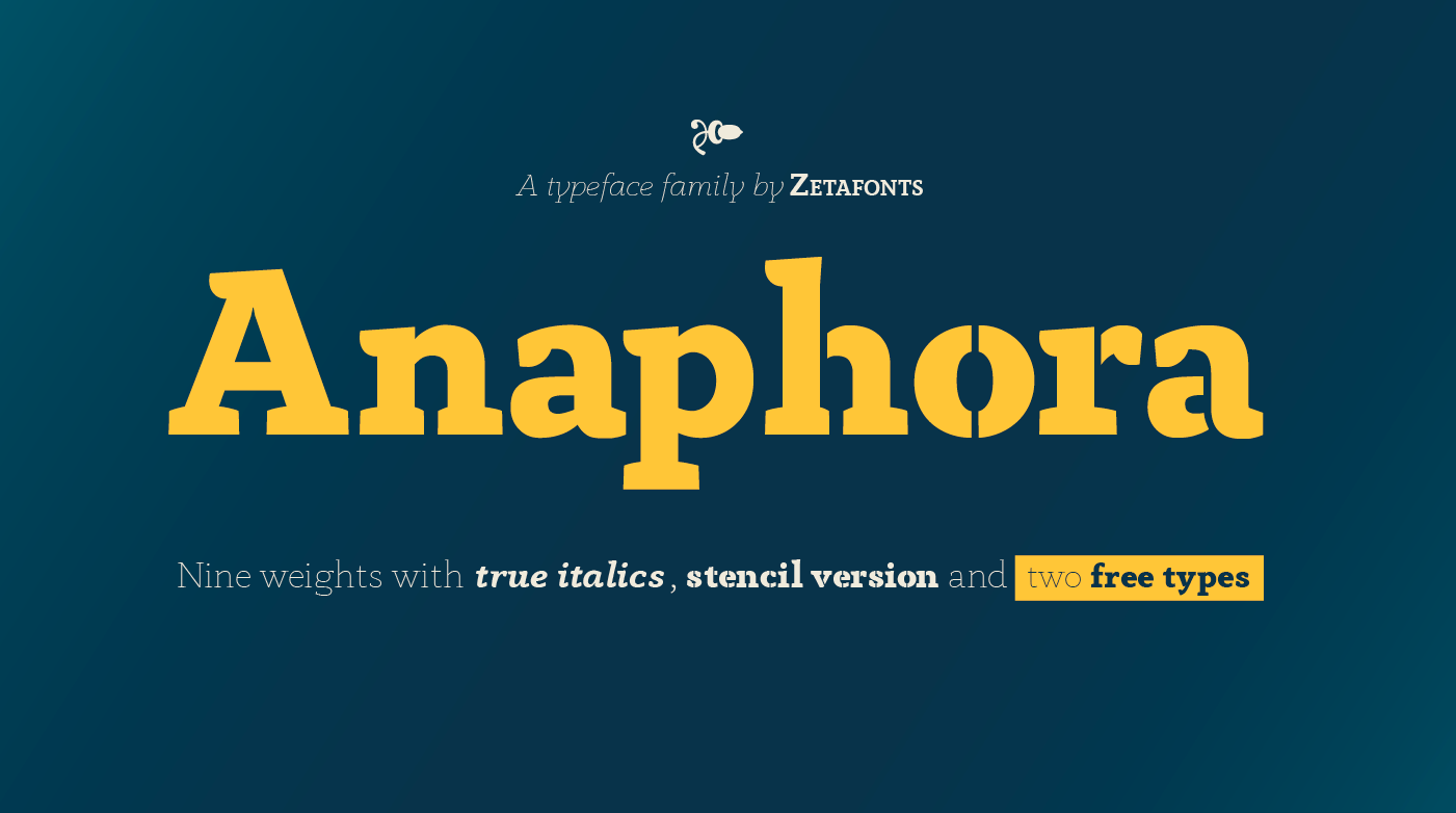 Пример шрифта Anaphora #1