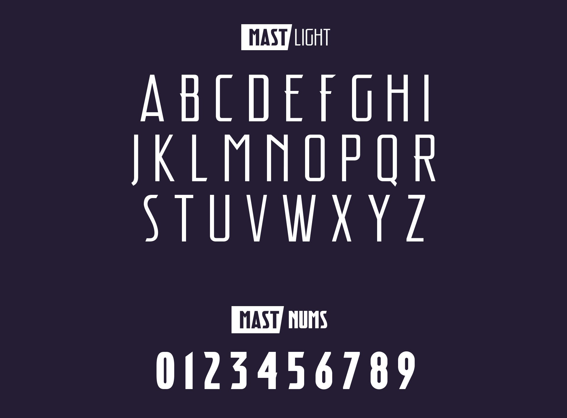 Пример шрифта Mast #2