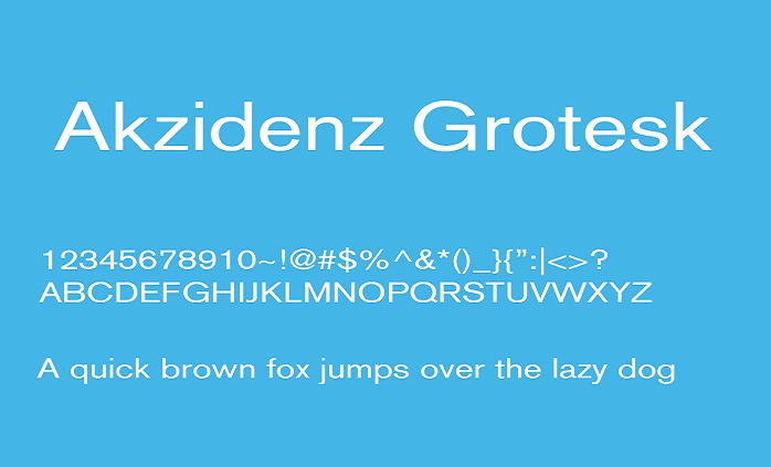 Пример шрифта Akzidenz-Grotesk Pro #1