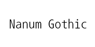 Пример шрифта Nanum Gothic Coding #1