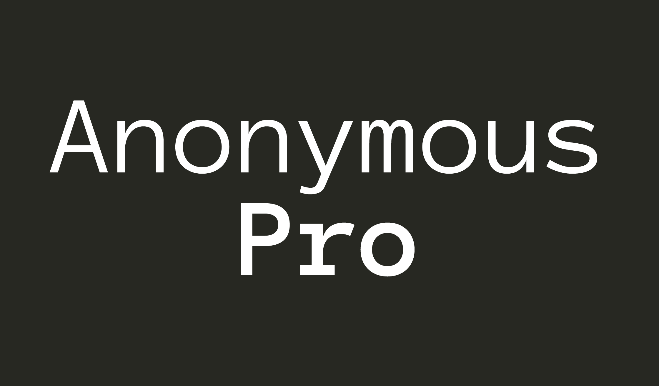 Пример шрифта Anonymous Pro #1
