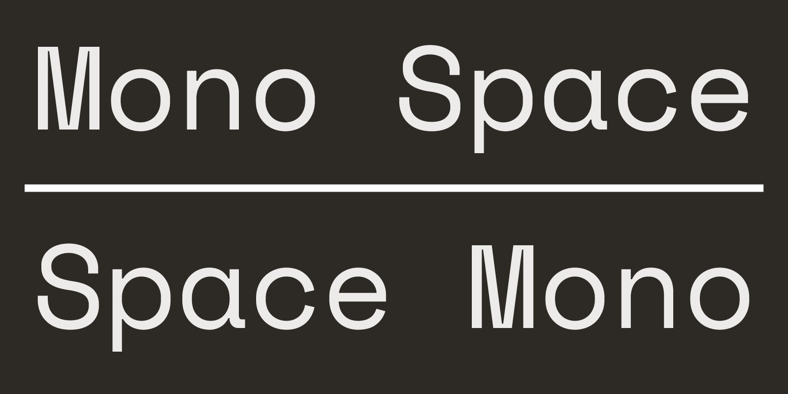 Пример шрифта Space Mono #1