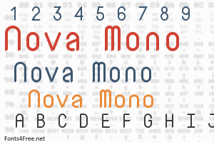 Пример шрифта Nova Mono #1