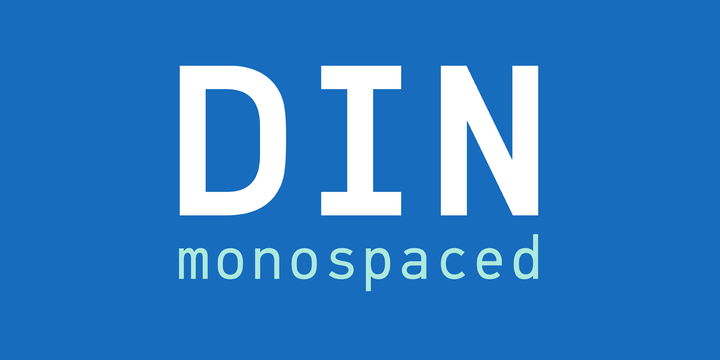 Пример шрифта PF Din Mono #1