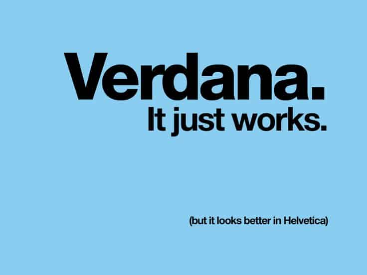 Пример шрифта Verdana #1