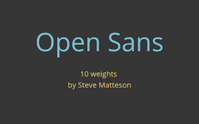 Пример шрифта Open Sans #1