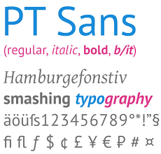 Пример шрифта PT Sans #1